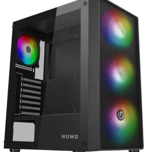 CASE MID-TOWER NO PSU RODAN R603 3USB3 0,5MM SPCC 4FAN RAINBOW BLACK