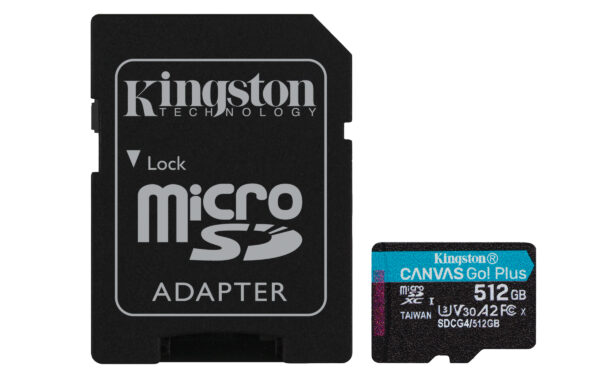 SD MICRO 512GB CL10 UHS-I CON ADATT 200MB/S LET.160MB/S SCRIT.KINGSTON